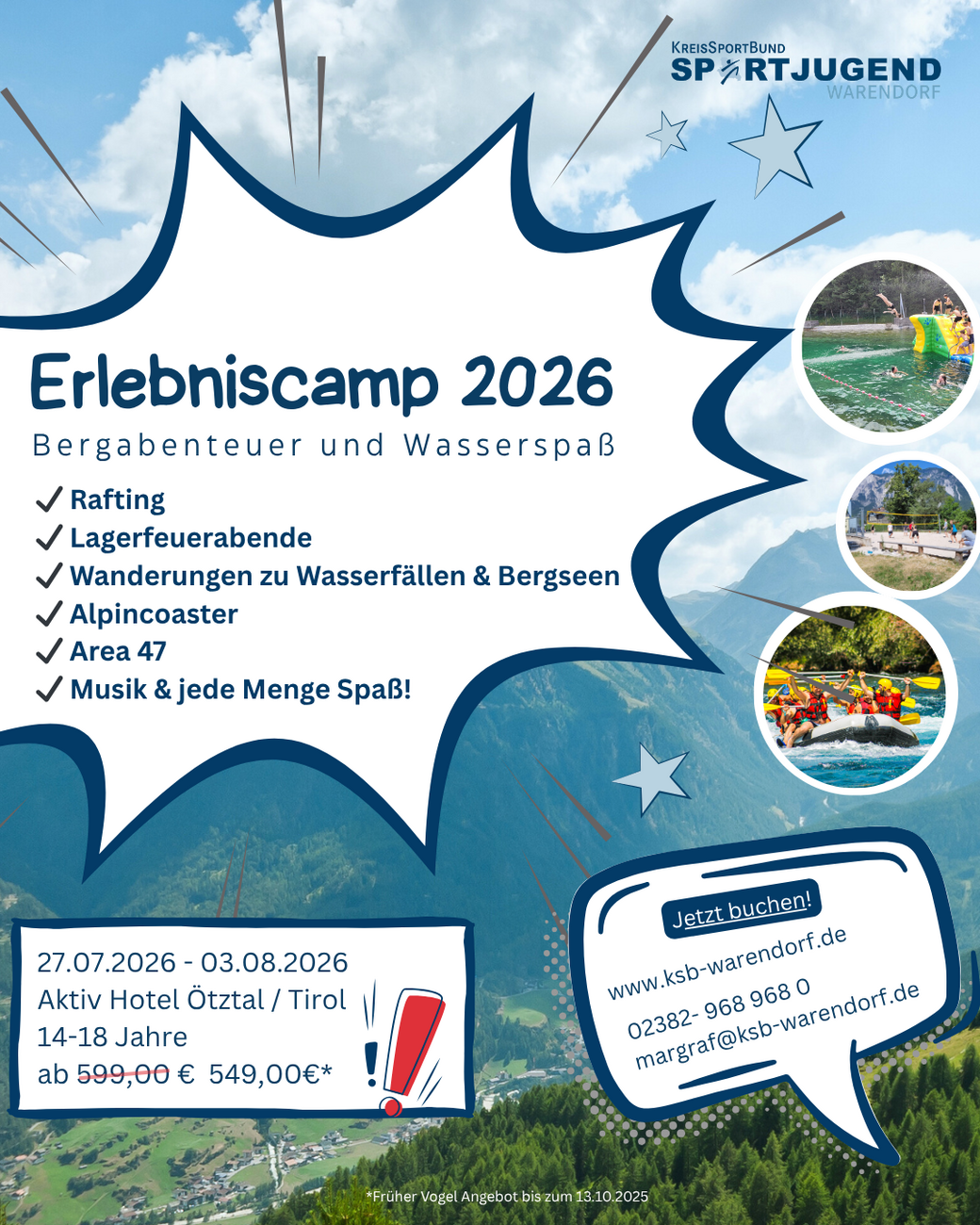 Werbung Erlebniscamp 2026 